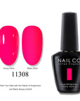 NAILCO Soak-Off Gel Nail Polish – Salon Color, Base & Top Coat (15ml)