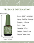 MEET ACROSS Nail Gel Polish Remover - Gentle, Effective, Non-Damaging