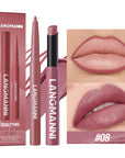 Flawless 2-in-1 Lip Duo: Waterproof Lipstick & Liner Set | Long-Wear, Smudge-Proof