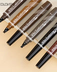 Before and after microblading eyebrow pen results