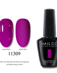 NAILCO Soak-Off Gel Nail Polish – Salon Color, Base & Top Coat (15ml)
