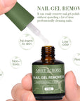 Removing softened gel polish from the nail
