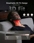 LED face mask with 7 light therapy colour modes