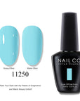 NAILCO Soak-Off Gel Nail Polish – Salon Color, Base & Top Coat (15ml)