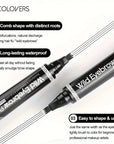 Four-tip applicator for fine, realistic brow hairs