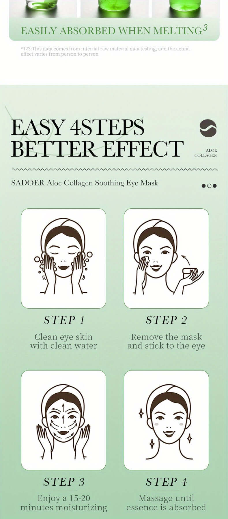 Hypoallergenic Aloe Vera & Collagen Crystal Eye Mask