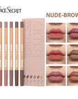 Face Secret Sculpting Matte Lip Liner Set | Weightless & Blendable Precision Pencil
