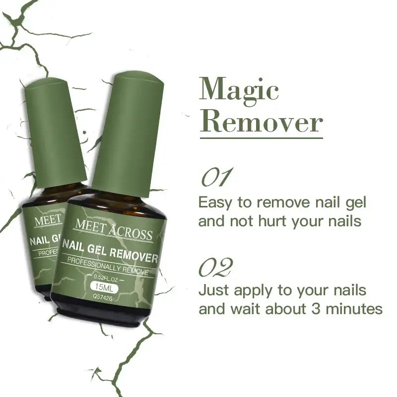 MEET ACROSS Nail Gel Polish Remover - Gentle, Effective, Non-Damaging