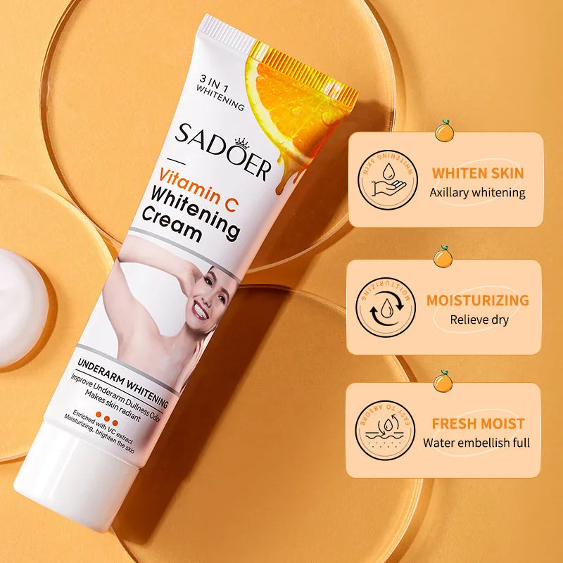 SADOER Vitamin C Brightening Body Lotion - Moisturizing, Smoothing & Anti-Drying Cream