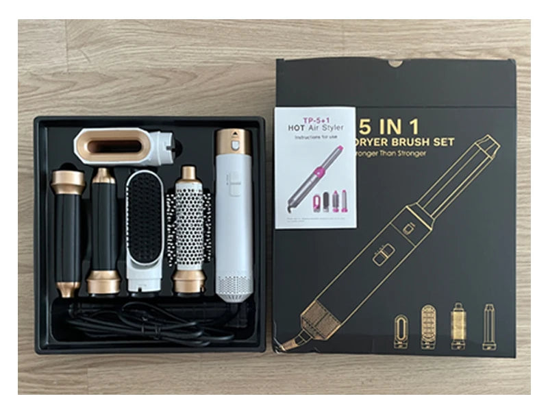 5 in 1 Hair Dryer Hot Comb Set Professional Curling Iron Hair