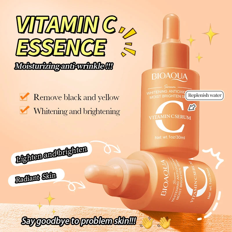 BIOAQUA Vitamin C & Retinol Serum – Brightening, Hydrating, Anti-Aging Skincare