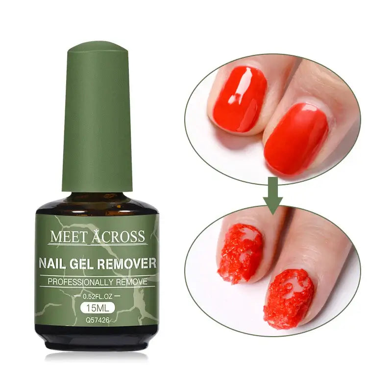 MEET ACROSS Nail Gel Polish Remover - Gentle, Effective, Non-Damaging