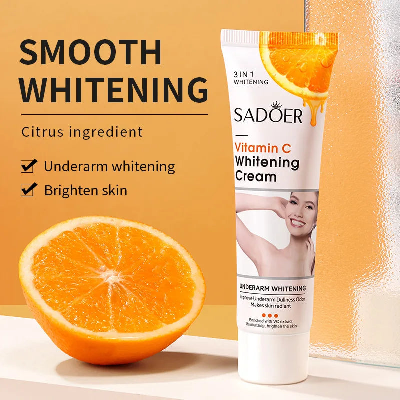 SADOER Vitamin C Brightening Body Lotion - Moisturizing, Smoothing & Anti-Drying Cream