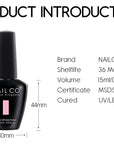 NAILCO Soak-Off Gel Nail Polish – Salon Color, Base & Top Coat (15ml)