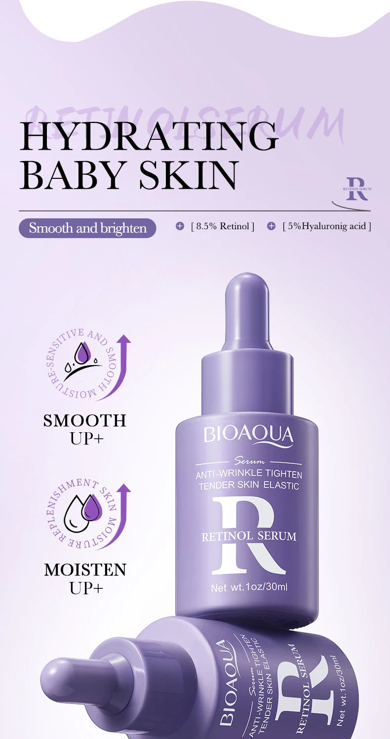BIOAQUA Vitamin C & Retinol Serum – Brightening, Hydrating, Anti-Aging Skincare