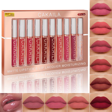 CAKAILA Nude Lip Gloss Matte Velvet Lipstick Waterproof Long-lasting