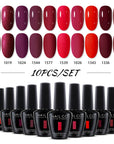 NAILCO Soak-Off Gel Nail Polish – Salon Color, Base & Top Coat (15ml)