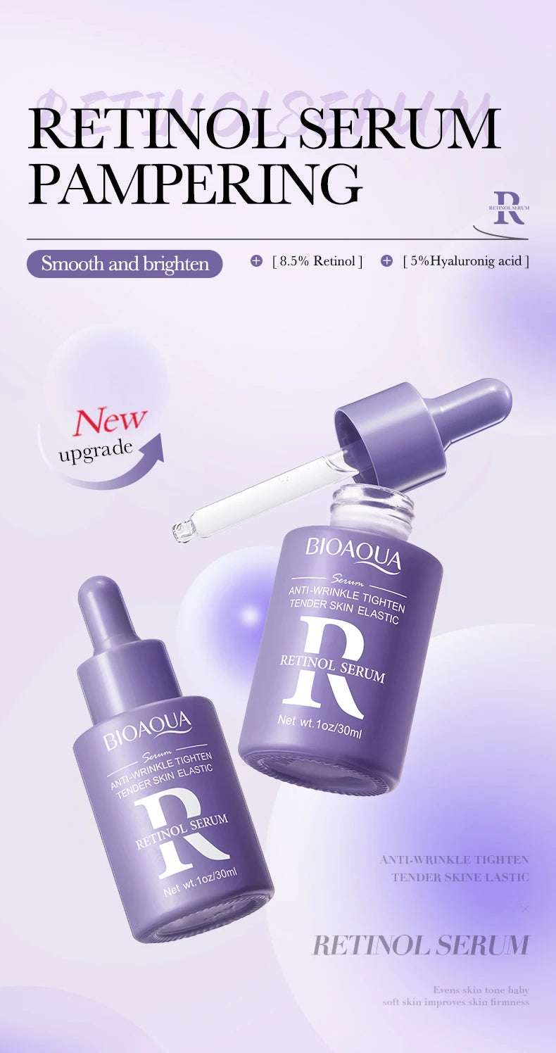 BIOAQUA Vitamin C & Retinol Serum – Brightening, Hydrating, Anti-Aging Skincare