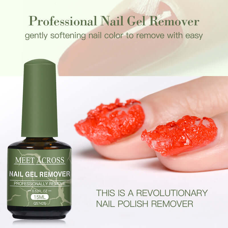 MEET ACROSS Nail Gel Polish Remover - Gentle, Effective, Non-Damaging