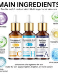 My Radiance Skin Vitamin C, Retinol and Hyaluronic Acid serum duo bottles