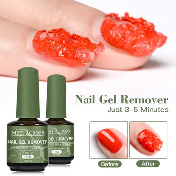 MEET ACROSS Nail Gel Polish Remover - Gentle, Effective, Non-Damaging