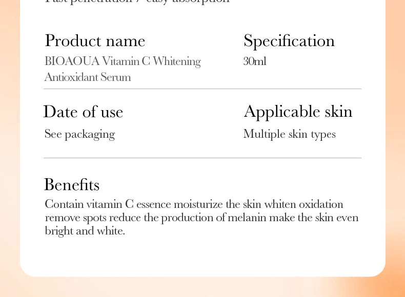 BIOAQUA Vitamin C & Retinol Serum – Brightening, Hydrating, Anti-Aging Skincare
