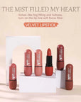 6 Pcs Matte Velvet Lipstick Set