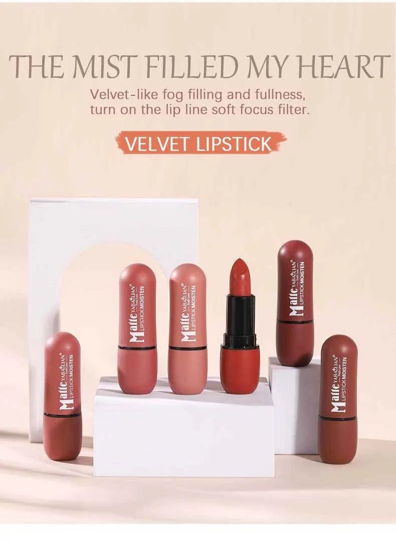 6 Pcs Matte Velvet Lipstick Set