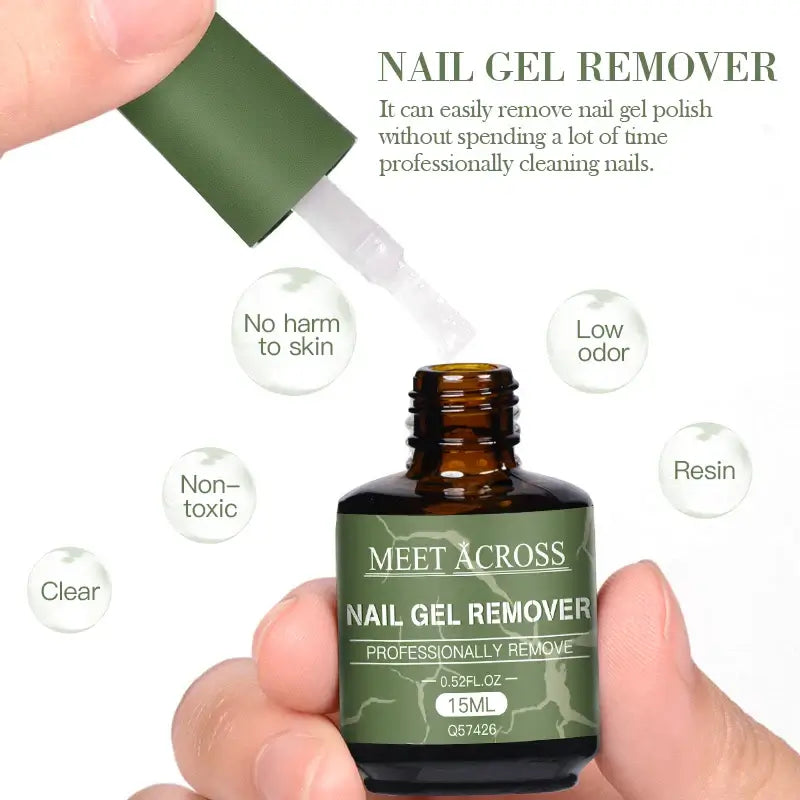 MEET ACROSS Nail Gel Polish Remover - Gentle, Effective, Non-Damaging