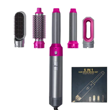 5 in 1 Hair Dryer Hot Comb Set Professional Curling Iron Hair