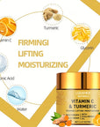 Turmeric Vitamin C Retinol Cream for Face - Moisturizing, Firming, Lightening, Whitening Skincare
