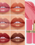 Starlight Shimmer Lipstick shade range – six glitter velvet lipstick shades