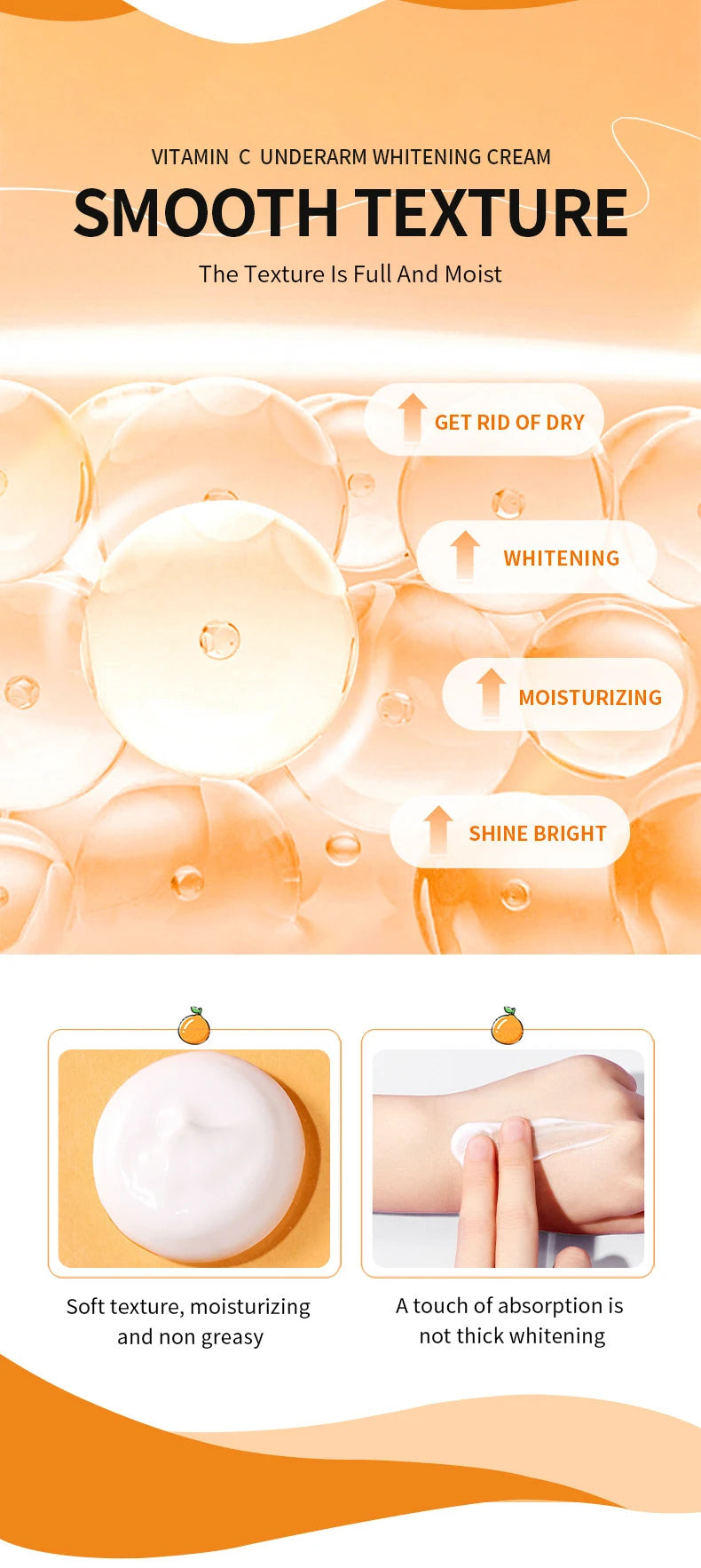 SADOER Vitamin C Brightening Body Lotion - Moisturizing, Smoothing & Anti-Drying Cream