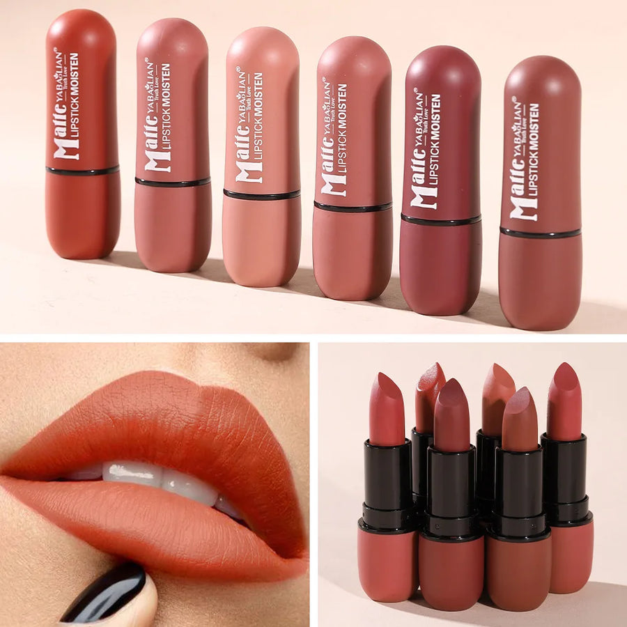 6 Pcs Matte Velvet Lipstick Set