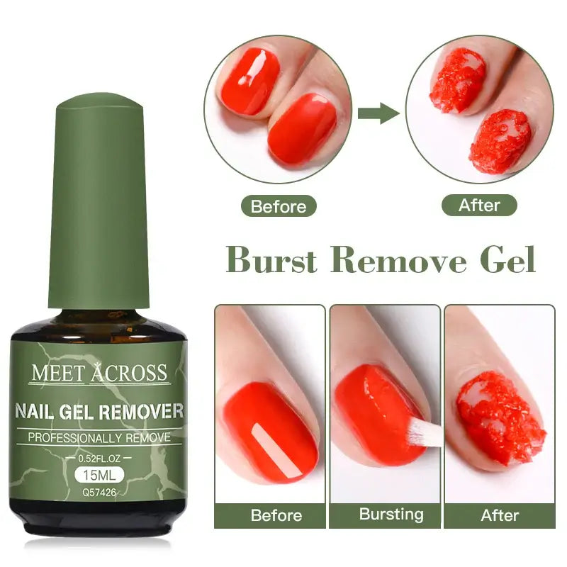 MEET ACROSS Nail Gel Polish Remover - Gentle, Effective, Non-Damaging