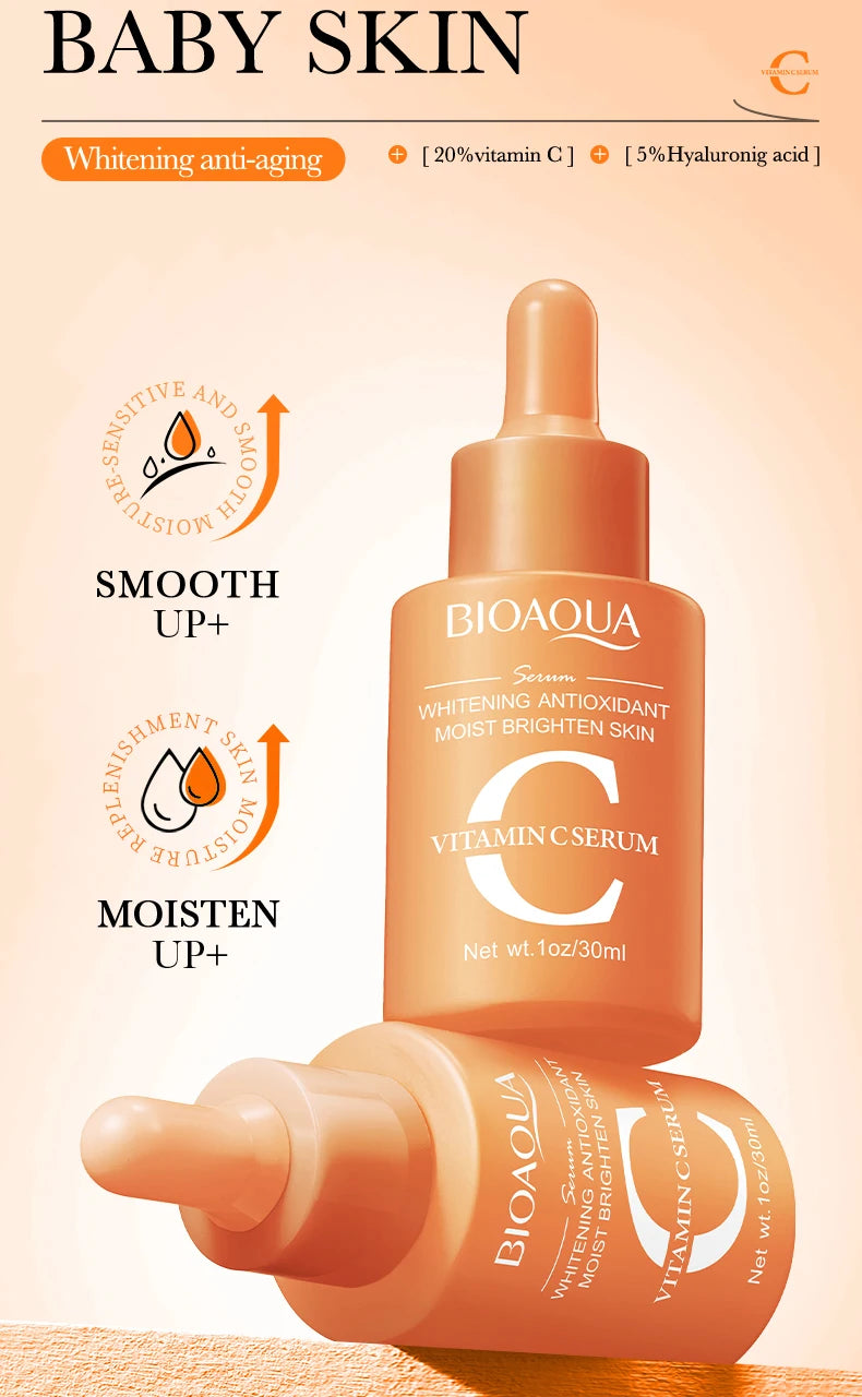 BIOAQUA Vitamin C & Retinol Serum – Brightening, Hydrating, Anti-Aging Skincare