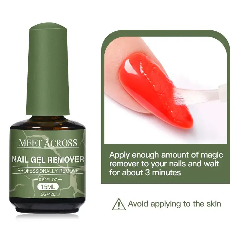 MEET ACROSS Nail Gel Polish Remover - Gentle, Effective, Non-Damaging